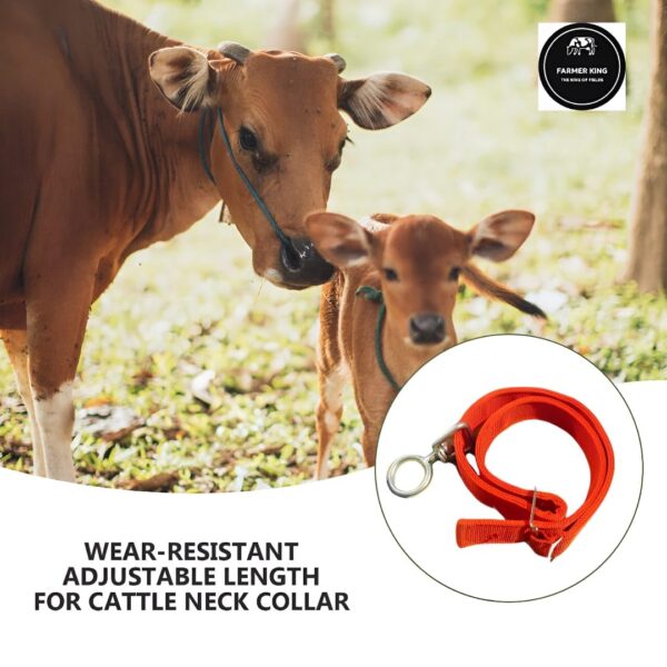 Farmer King Cow/Buffalo/Bull/Horse Solid Nylon Neck Belt, Rock Strong Collar, 1 Meter Adjustable Bel