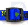 RvPaws 15 MM Paw/Bone Printed Soft Nylon Collar Belt and Leash Set for Small Breed Dog and Puppies - Blue