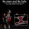 Dog Harness Dog Body Belt Vest for Large Medium Small Dogs with Safety Reflective No Pull Adjustable Military Style Dog Vest Training Harness(Red, Small)