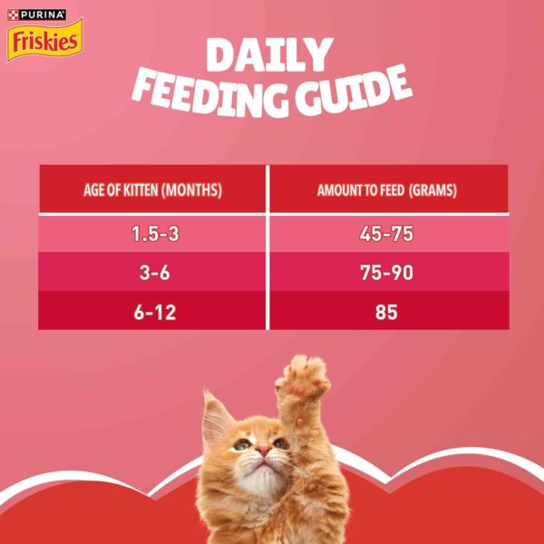 61HlArNNy6L._SL1500_.jpg Purina Friskies Kitten Discoveries, 400g, Contains Tuna, Chicken, Milk, Vegetables & Whole Grain Flavours