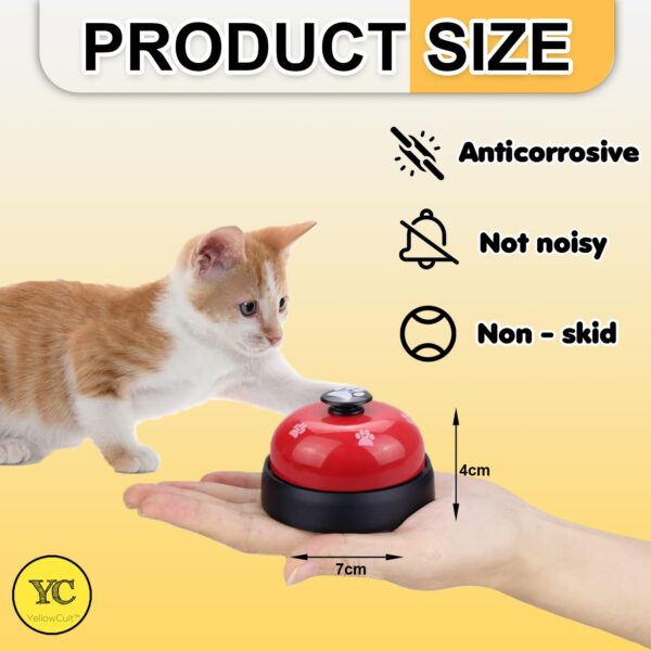 YellowCult Dog Doorbell for Potty Training with Loud Ring, Pet Training Bell for Dogs to Ring to Go Outside, Non-Slip Puppy Bell for Door with Cute Paw Print | Dog Training Bell Communication Tool