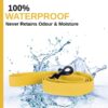 Zoomies Dog Unisex Biothane 5ft Leash Waterproof Odour-Free with Rust-Proof 360° Swivel Hook Lightweight Durable Strap for Outdoor Walks Training and Everyday Use - Yellow (ZYBL000L)
