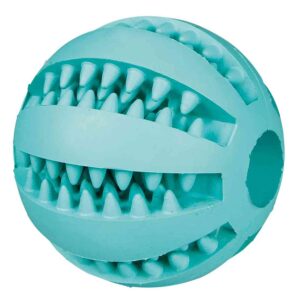TRIXIE Denta Fun Ball Dog Toy, Made with Non-Toxic Natural Rubber, Massages Dogs Gums, Cleans Teeth & Promotes Dental Hygiene, Prevents Further Build-up of Plaque & Tartar - 5 cm