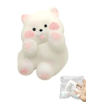 Taba Squishy, Squishy, Squishy Toy Stress Relief Toys Funny Novelty Cute Animals Stress Relieving Fidget Toy for Boys Girls Birthday Party Gifts Anxiety&Relaxation for Kids Teenage (White)