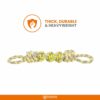 BarkButler x FOFOS Flossy Rope Toys for Dogs - Dog Chew Toy, Dog Toys for Large Dogs (10-30kgs) - Yellow & Grey