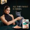 Sheba Rich Premium Adult (1+ Years) Wet Cat Food, Fish with Dry Bonito Flavour, 35 g Pouch (Pack of 12), High-moisture wet food for healthy hydration