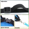 Kuber Industries Dog Chest Harness with Nylon Leash I No Pull, Soft Padded and Breathable Dog Vest I Adjustable, Reflective I Large, Blue