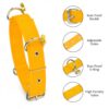 Dog Collar Belt and Leash Set for Large Dogs, Dog Stylish Nylon Leash Belts with Bell - Labrador, Golden Retriever, Pitbull, German Shepherd, Husky, Doberman (Large, Yellow)