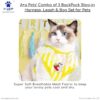 A+a Pets' Combo of 3-in-1 Backpack, Harness & Leash Set for Dogs, Puppies & Cats - Soft Breathable Cotton Cute Checks Design (S, Stripes Blue)