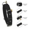 Dog Collar Belt and Leash Set for Large Dogs, Dog Stylish Nylon Leash Belts with Bell - Labrador, Golden Retriever, Pitbull, German Shepherd, Husky, Doberman (Large, Black)