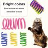KUTKUT 48Pcs Cat Spring Toys, Cat Spiral Springs for Indoor Cats, Colorful & Durable Plastic Spring Coils Attract Cats to Swat, Bite, Hunt, BPA Free Durable Heavy Plastic Interactive Toys for Kittens