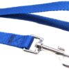 Nylon Dog Training Lead Dog Leash Long Leash15 Ft Long Leash for Dogs (1" Wide) (Blue, 15 Feet)