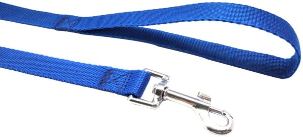 Nylon Dog Training Lead Dog Leash Long Leash15 Ft Long Leash for Dogs (1" Wide) (Blue, 15 Feet)