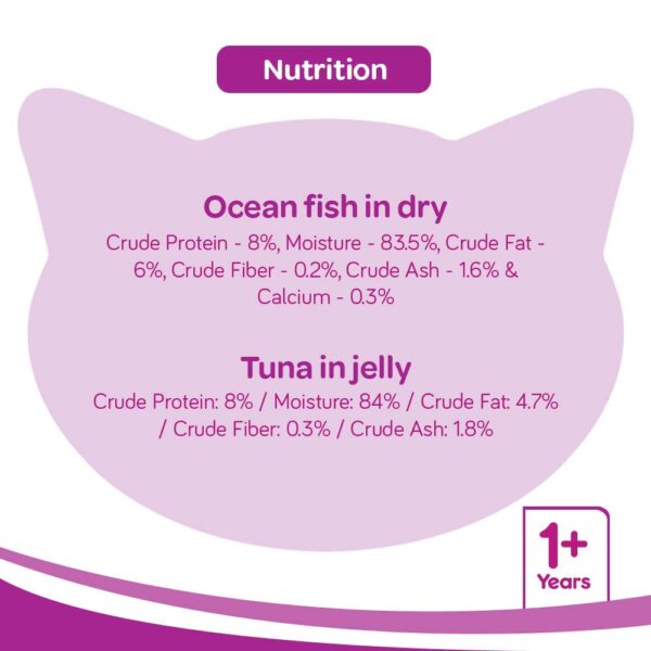 Whiskas Adult Cat Food Combo - Ocean Fish Dry, 3kg + Tuna in Jelly, 85g (6 Pouches)