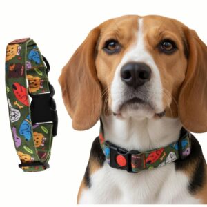 Lana Paws Butter Pups Olive Green Skin-Friendly, Fabric Dog Collar Belt, Large, Adult Labradors, Golden Retrievers & Similar,24X3.5 Inch