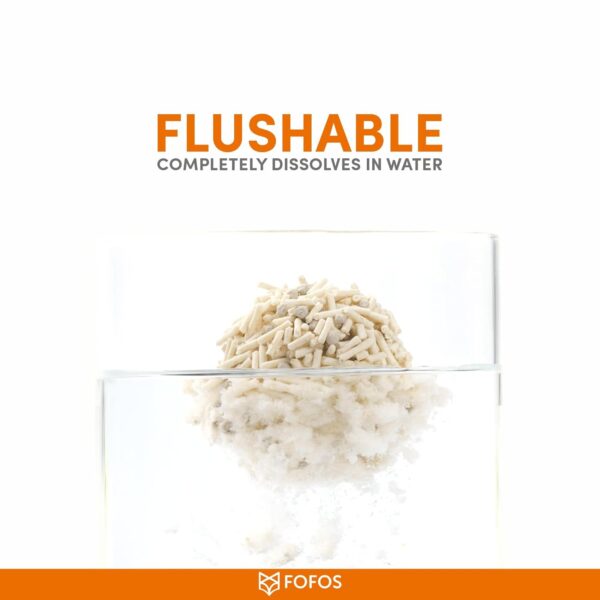 Barkbutler x FOFOS Tofu & Crushed Bentonite, Cat Litter Sand | 2.5kgs/6L | Flushable tofu cat Litter | High Odour Control | 99% dust-Free | Ultra Absorption & Clumping Litter Sand for Cat | White