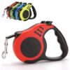 VOCO Retractable Dog Leash | 5 Meter | Heavy Duty Leash for Pets | Strong Nylon Tape Lead with Quick Lock 360° Tangle Free Design | Anti Slip Handle | Suitable for Dogs Cats up to 15 Kg - Red