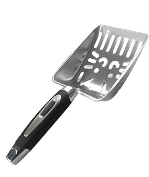 Cat Litter Scooper, Scooper for Cats, Cat Litter Scoop, Durable Stainless Steel Kitty Litter Shovel with Ergonomic Handle for Efficient Cleaning