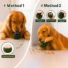 4-in-1 Dog Toys, Frozen Dog Treat to Keep Them Busy, Treats Puzzle Ball Toy, Interactive Treat Dispensing Dog Toy, Durable Rubber Chew Toys, DIY Freezable Fillable Treat Toy (Green Medium)