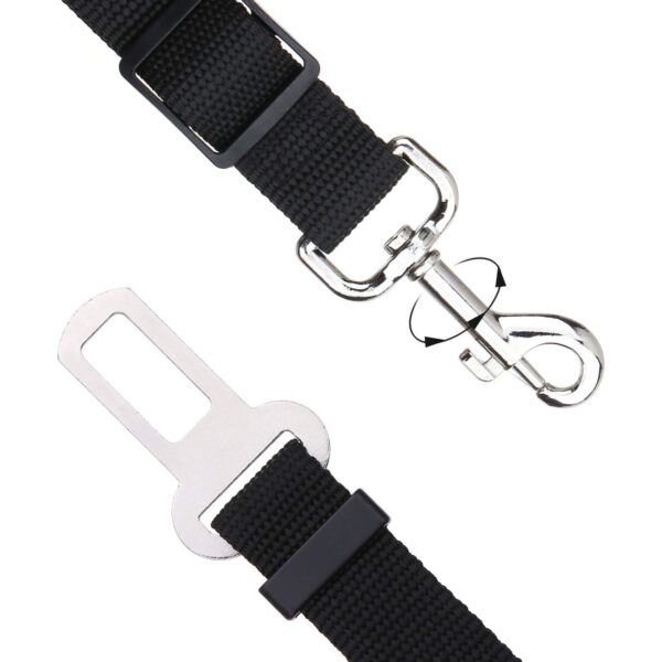 Foodie Puppies Dog Car Seat Belt for Small Medium Size Pets, Adjustable Safety Heavy Duty Elastic Lead Harness for Cars with Elastic Nylon (Tether Leash 70cm)