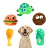 Sage Square Premium Squeaky Toy Set of 5 for Dogs Sage Square Premium Squeaky Toy Set of 5 for Dogs - Durable, Chewable, Rubber Toys, Multiple Fun Shapes & Colors for Interactive Play, Teething Relief, Keeps Entertained, Happy (Combo No. 7)