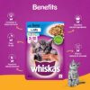Whiskas Kitten (2-12 Months) Wet Cat Food, Tuna in Jelly Flavour, 96 x 85 g Pouches