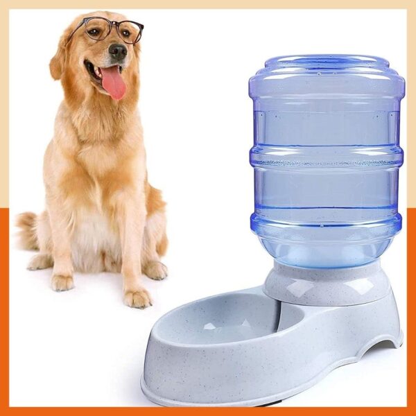 GION 3.5 Litter Self-Dispensing Gravity Pet Food Feeder Bowl Water GION 3.5 Litter Self-Dispensing Gravity Pet Food Feeder Bowl Water and Food Cat Feeder Bowl and Automatic Water Dispenser Bottle (1Pcs)