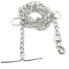 PSK PET MART Dog Chain Silver Grind No.10 Heavy Weight Dogs Leash Heavy Duty Dog Chain with Heavy Hook (L - 60 Inch) for Large Dogs