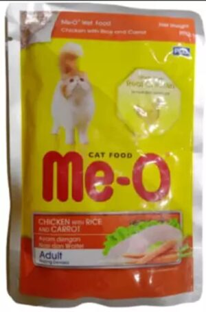 Me-O Me-O Pouch Chicken with Rice Carrot (Pack of 12) Chicken Dry Young Dog Food Chicken 1 kg (12x0.08 kg)