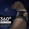 Dog Harness Dog Body Belt Vest for Large Medium Small Dogs with Safety Reflective No Pull Adjustable Military Style Dog Vest Training Harness(Pink, Large)