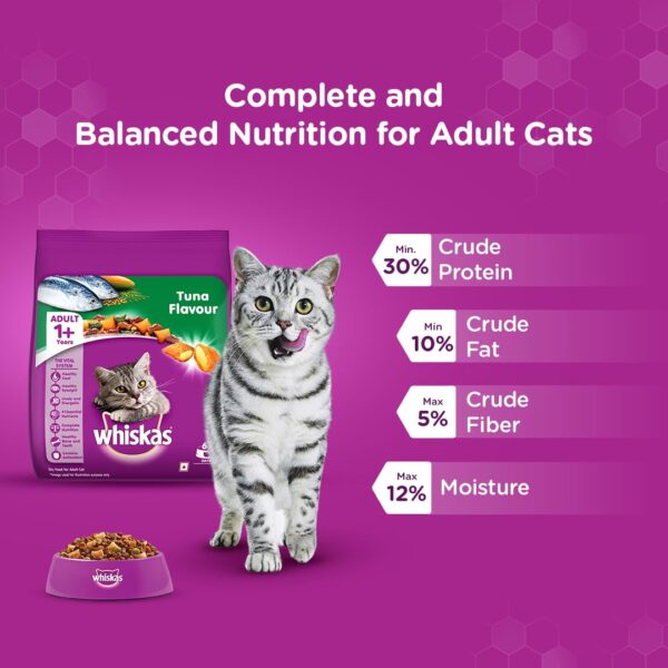 61QMb7TqbhL._SL1080_.jpg Whiskas Wet Food for Adult Cats (1+Years), Salmon in Gravy Flavour, 12 Pouches (12 x 85g) & Whiskas Adult (+1 Year) Dry Cat Food Food, Tuna Flavour, 480g Pack