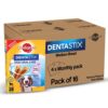 Pedigree Dentastix Oral Care Dog Treat, Adult Medium Breed (10-25 Pedigree Dentastix Oral Care Dog Treat, Adult Medium Breed (10-25 kg), 2.88 kg (Pack of 16), Recommended by Vets, Supports Gum Health, Reduces Risk of Gum diseases