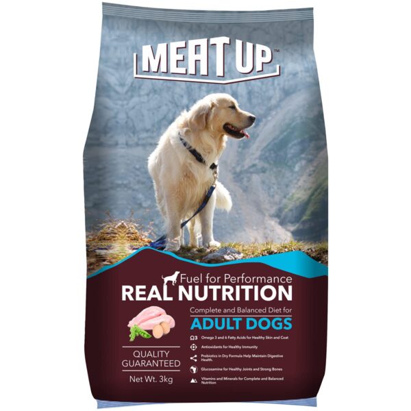 61QbiwK2YnS._SL1200_.jpg Meat Up Adult Cat Food, Ocean Fish - 1.2 kg Pack (Buy 1 GET 1 Free) & Meat Up Adult Dog Food, 3 kg (Buy 1 Get 1 Free)