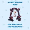 61Qsv1frkL._SL1500_.jpg Braided Rope Dog Toy, Dog Toys with Knot, Durable Cotton Rope Dog Chew Toy for Medium and Big Dogs- Washable (4 Knots Rope)