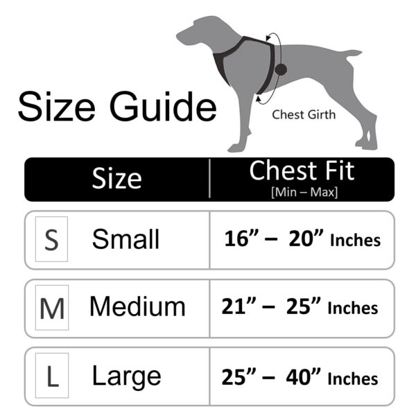 Dog Harness with Name id Customized for Dogs Large Medium Small Puppy All Breeds No Pull Harness Reflective Vest Harness Belt Adjustable with Personalized Dog Name (Black) (Large Dogs)