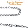 PSK PET MART Dog Chain Silver Grind No.8 Heavy Weight Dogs Leash Heavy Duty Dog Chain with Heavy Hook (L - 60 Inch) for Large Dogs