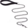 PSK PET MART Heavy Duty Dog Leash, Metal Dog Leash Dog Chain with Padded Handle for Large & Medium Size Dog Multi-Colored