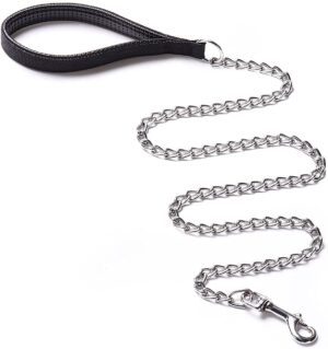 PSK PET MART Heavy Duty Dog Leash, Metal Dog Leash Dog Chain with Padded Handle for Large & Medium Size Dog Multi-Colored