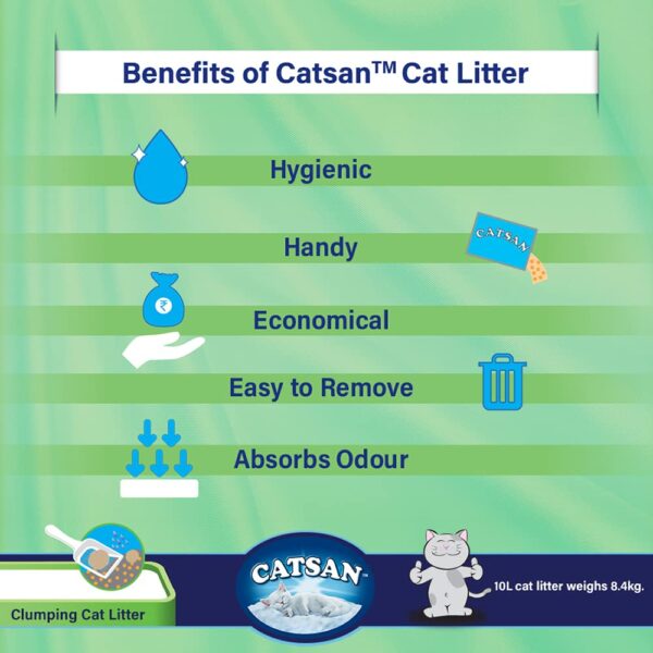 Catsan 100% Natural Clumping Cat Litter, 10l (8.4kg)