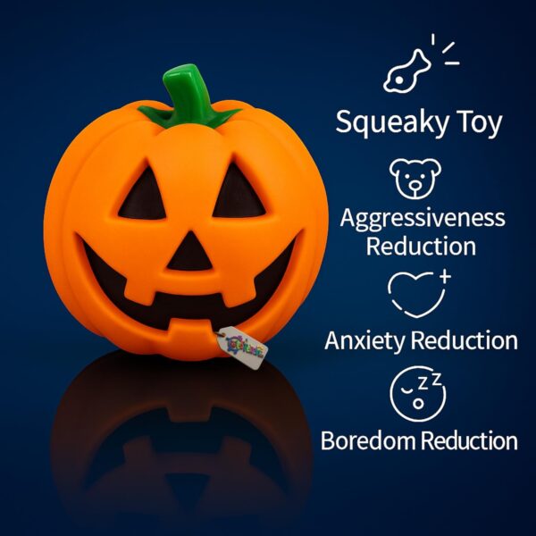 Western Era Pumpkin Squeaky Dog Toy | Halloween Jack O’ Lantern Design | Durable Chew Toy for Dogs | Spooky Pumpkin Shape with Loud Squeaker | Great for All Dogs | Dog Treat Distraction for Training
