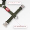 Zigly Lifestyle Classic Dog Harness - Body Belt for Dogs with Adjustable Buckle - Soft and Comfortable with Sturdy Handle - Large (Olive Green)