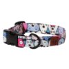 Lana Paws Polyester Googly Eyes Durable Fabric Dog Collar Belt For Large Dogs_Pack Of 1, Blue,24X1.5 Inch