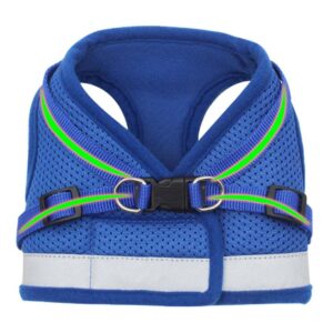 Kuber Industries Dog Chest Harness with Nylon Leash I No Kuber Industries Dog Chest Harness with Nylon Leash I No Pull, Soft Padded and Breathable Dog Vest I Adjustable, Reflective I Easy Control Dog Chest Belt I (Small, Blue)