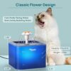 61TenRauu1L._SL1200_.jpg Qpets® Cat Water Fountain with LED Light, 67oz/2.0L, Ultra Quiet Cat Drinking Fountain with Filter, Automatic Pet Water Fountain for Cats and Small Dogs, Blue (Blue Water Fountain)