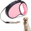 Retractable Dog Leash Adjustable Puppy Strap for Dogs Training Walking Jogging Pet Nylon Leash Leads Dog Leash pet Leash Pet Walking Leash with Anti-Slip Handle - (3M-15Kg)