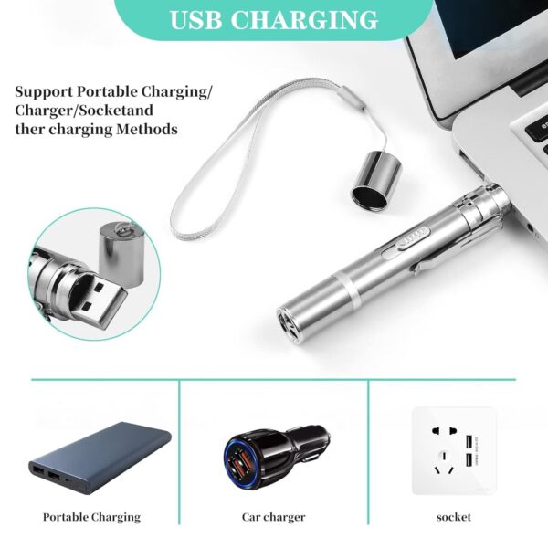 61Tr5Qzg3wL._SL1500_.jpg Cat Chasing Toy, USB Laser Pointer for Chasing Interactive Cat Toy 3 in 1 Laser Pen Checking Cat Skin/White Light Illumination