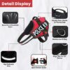 Berlin's Police K9 Dog Harness with Leash, Dog Vest with Handle, Reflective Adjustable No-Pull Harness for Dogs Heavy Duty Nylon, for Training, Patrol, Hiking (Red, XL (36Kg Above))