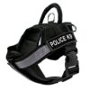 61U4YAKKVeL._SL1500_.jpg 24x7 eMall Dog K9 Police Dog Harness Vest with Hook and Loop Straps and Handle and Adjustable (XL- 28-38 Inch Girth, Black),210 gram