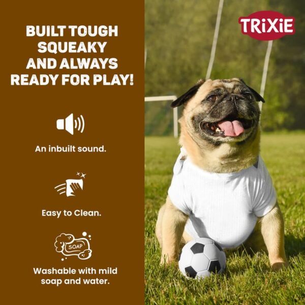 61UKS1MGvL.jpg Trixie Football Vinyl Rubber Dog Toy - L, 10 cm | Durable, Non-Toxic Chew Toy for Dog of All Breeds Recommendation, Lightweight and Attractive in Color to Keep Your Pet Engaged for Hours