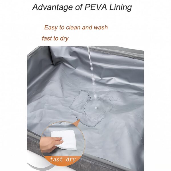 Store2508 Portable Foldable Cat Litter Box with Scoop Travel Friendly Waterproof PEVA Lining Oxford Fabric Zipper Lid Lightweight and Easy to Clean for Cats